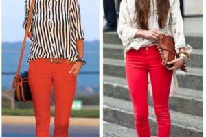 como combinar un pantalon rojo