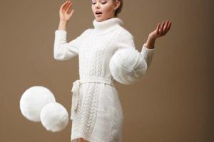 Cómo combinar un vestido blanco en invierno
