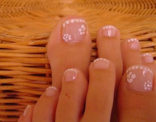 decoracion de uñas de los pies con sello