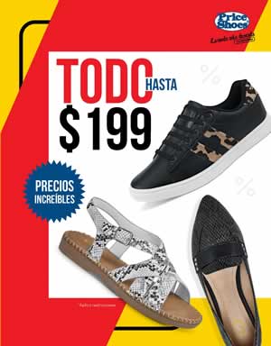 catálogo Price Shoes de ofertas en Todo hasta $199 pesos