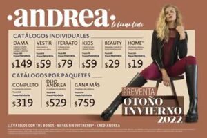 Catálogos Andrea Otoño Invierno 2022. Ofertas de Preventa