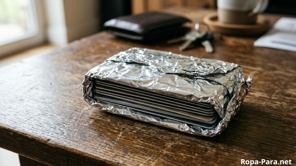 Envolver las tarjetas de crédito o débito con papel aluminio en la cartera para qué sirve y quién lo recomienda