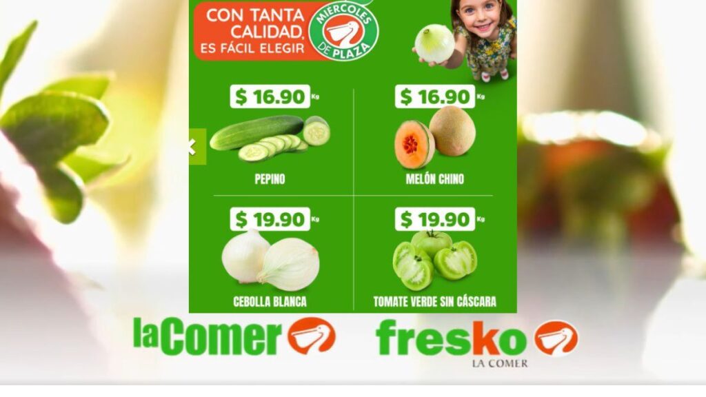 Miércoles de Plaza La Comer hoy 6 de mayo 2026 precios de frutas, verduras y mariscos