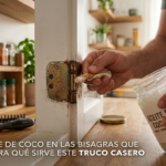 aceite de coco en las bisagras