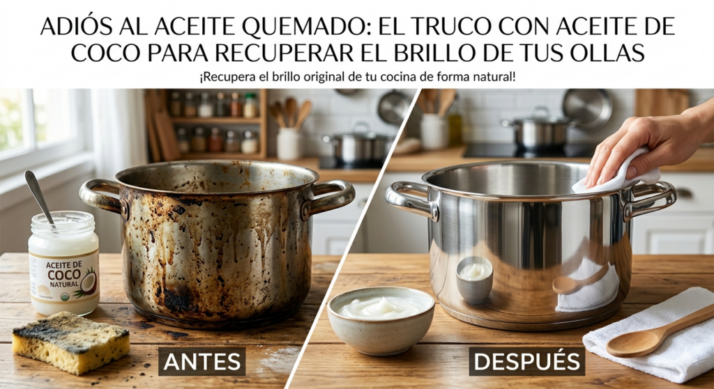 aceite de coco para recuperar el brillo de tus ollas