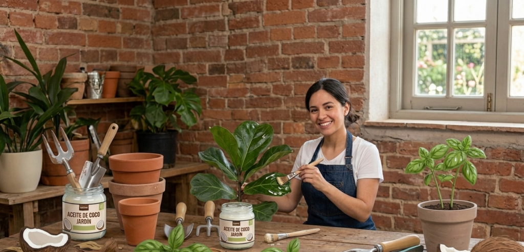 Descubre tres usos del aceite de coco en el jardín: brillo en hojas, protección de herramientas y barrera contra plagas. Sencillo, económico y práctico.