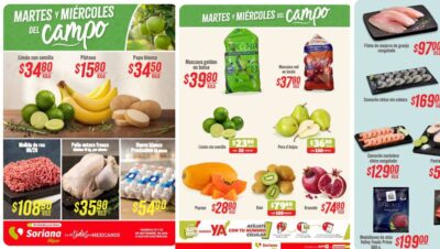 Martes y Miércoles del Campo Soriana 22 y 23 de septiembre de 2026 OFERTAS en frutas, verduras y carnes