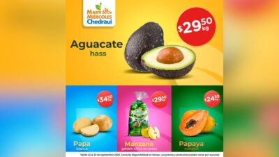 Martimiércoles Chedraui 22 y 23 de septiembre de 2026 ofertas en frutas y verduras