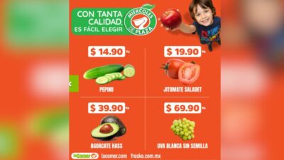 Miércoles de Plaza La Comer 23 de septiembre 2026 lista completa de PROMOCIONES en frutas, verduras y proteínas