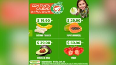 Miércoles de Plaza La Comer 30 de septiembre 2026 precios de frutas, verduras y carnes