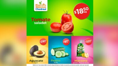 Martimiércoles de Chedraui ofertas en frutas y verduras del 6 y 7 de octubre de 2026